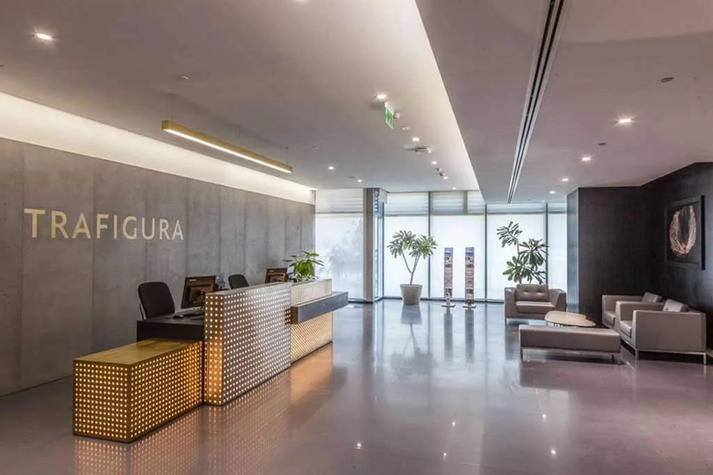 Trafigura Workplace, Corporate Office fit-out by RK Interiors